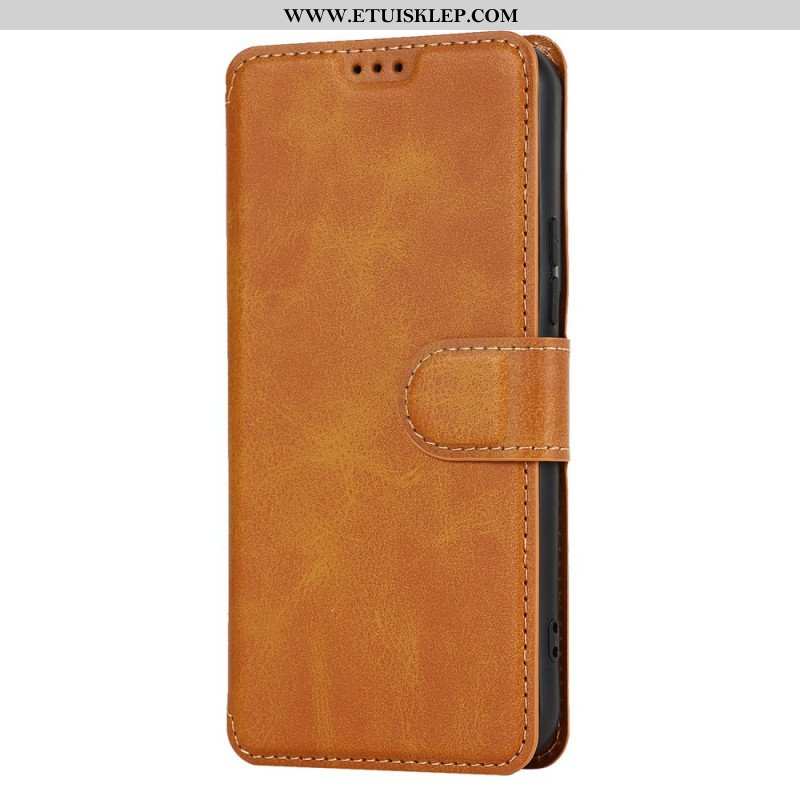 Etui Folio do Samsung Galaxy S22 5G Efekt Matowej Skóry W Stylu Vintage